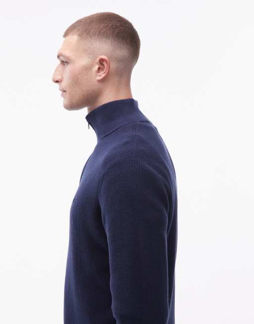 Levi's - Maglione blu navy con zip corta , 3 di 5