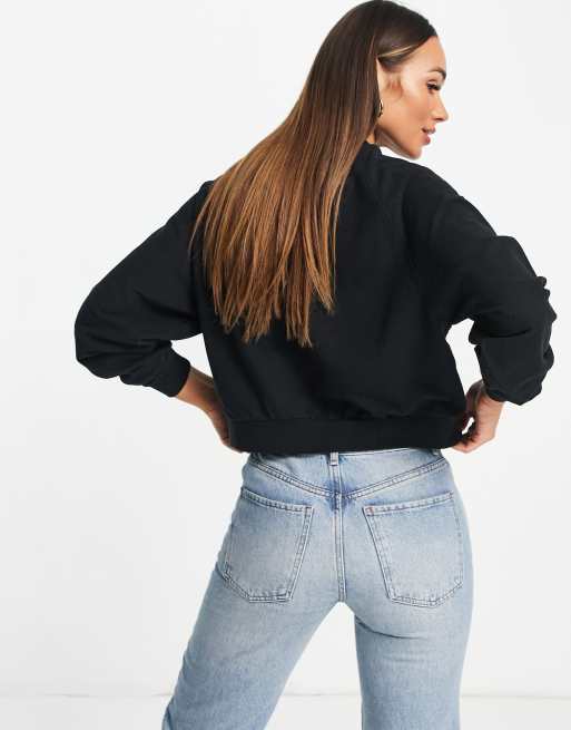 Levi's - Maglione girocollo nero con logo stile college , 4 di 4