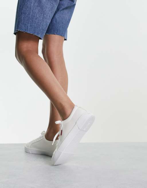 Levi s Malibu trainer in white with red tab logo ASOS