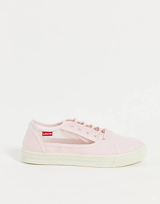 Levi's malibu trainers with mesh insert in pink