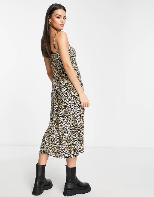 Levi's marietts slip dress in leopard print | ASOS