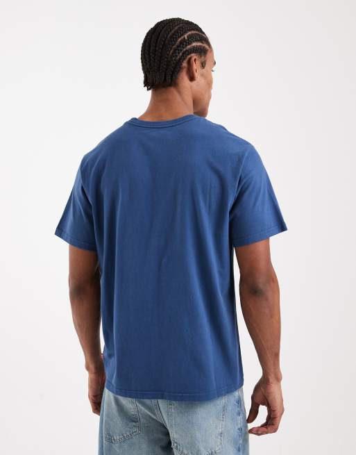 Levi's – Marinblå, avslappnad t-shirt med logga, 3 av 5