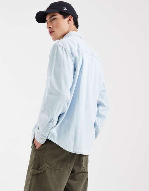 Levi's mariposa worker jacket in light blue, 5 of 5