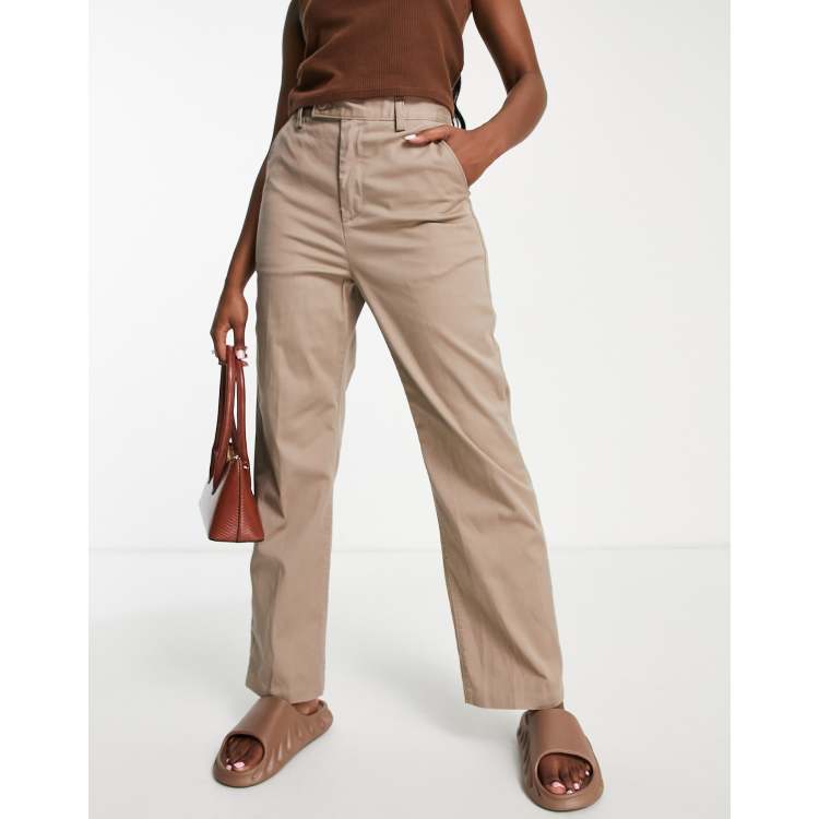 Levi's match club wide leg trousers in beige | ASOS