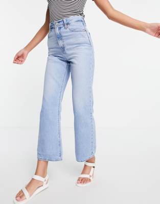 Levi's math club flared jeans in light wash - ASOS Price Checker