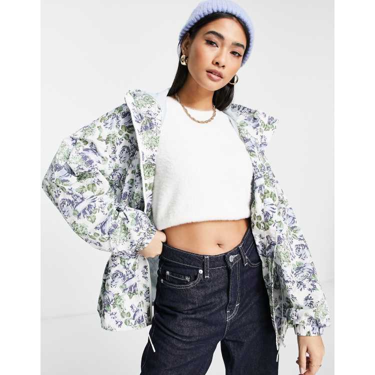 Floral windbreaker outlet jacket