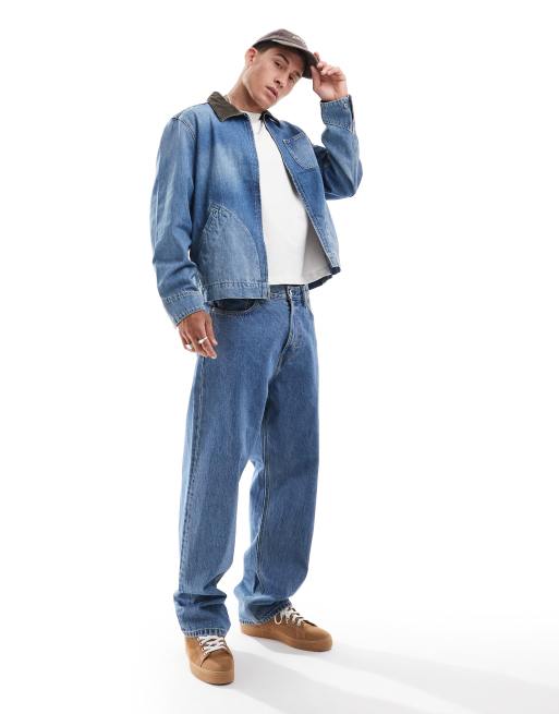 Levi's – Mechanics – Jeansjacke im Trucker-Design in Hellblau mit durchgängigem Reißverschluss, 4 von 4