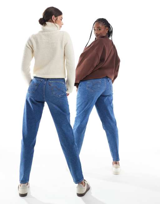 Levi's – Mellanblå mom jeans med hög midja , 2 av 6