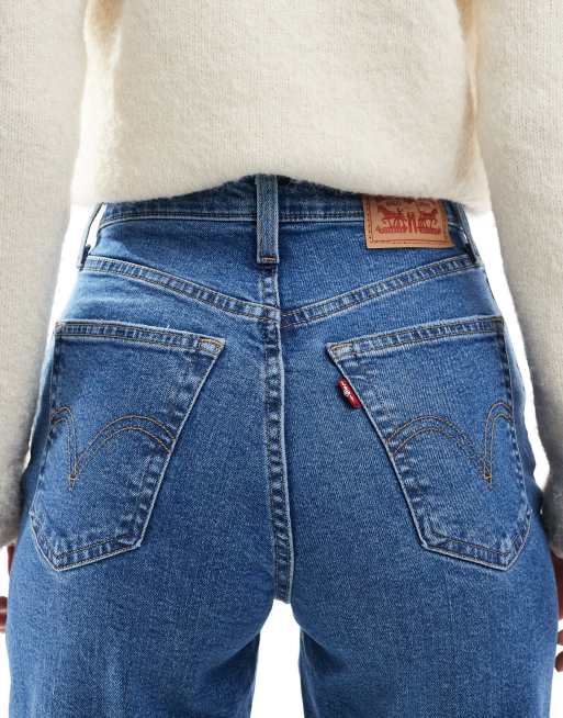 Levi's – Mellanblå mom jeans med hög midja , 4 av 6