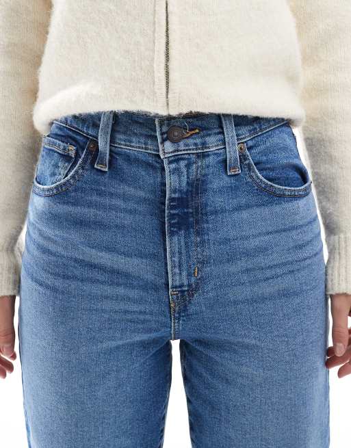 Levi's – Mellanblå mom jeans med hög midja , 5 av 6