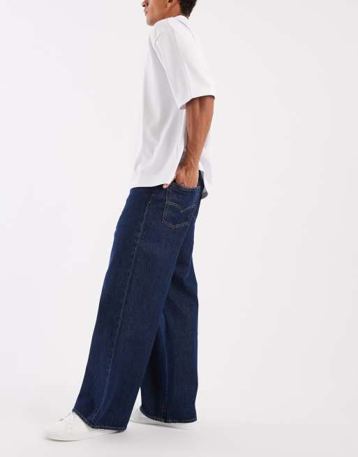 Levi's - Mellemblå posede jeans med vide ben, 2 af 5