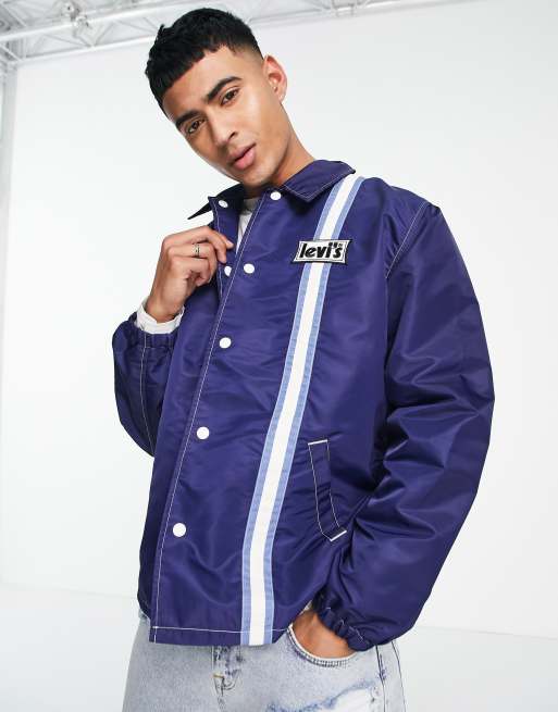 Levi's – Merrit – Surfjacke in Marineblau mit Streifen
