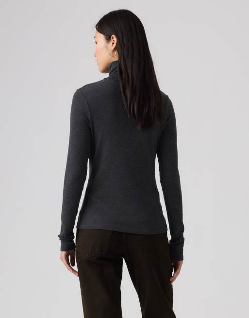 Levi's Mia t-shirt à col roulé à manches longues noir, 2 de 4
