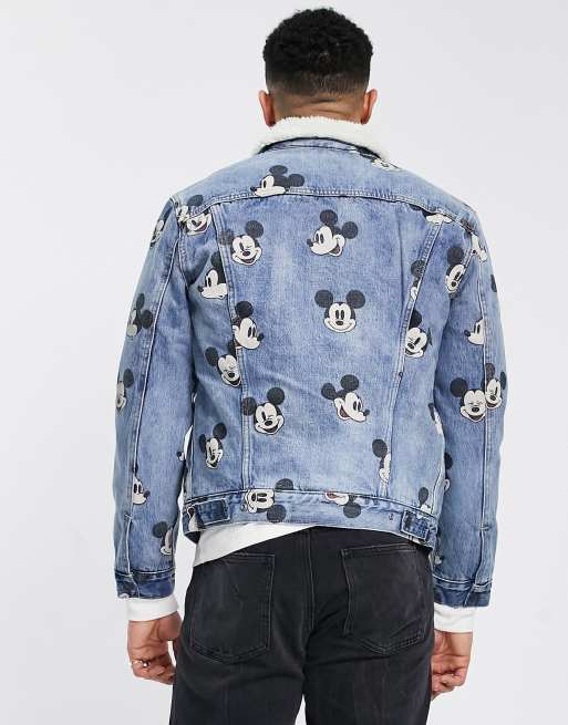 Levi's x mickey mouse deals sherpa trucker denim jacket