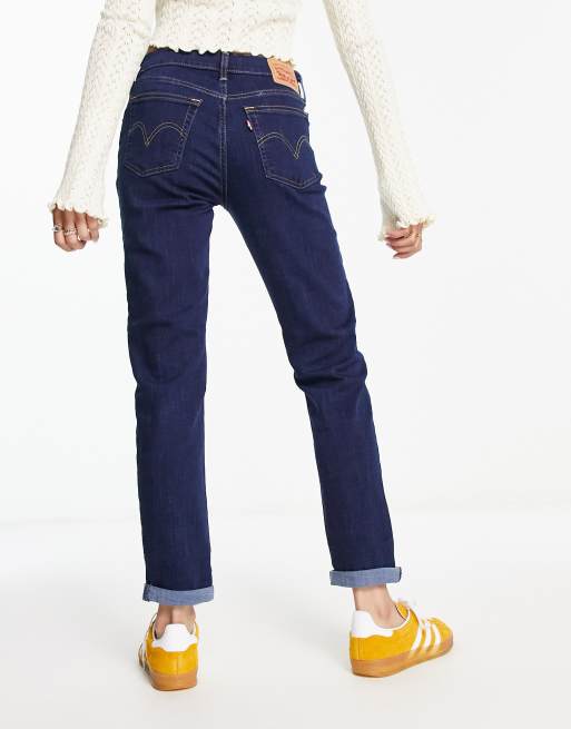 Levi s mid rise boyfriend jeans in dark blue ASOS