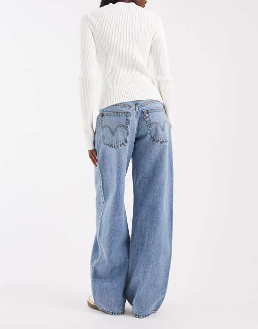 Levi's middy balloon-jeans i ljus tvätt, 3 av 5
