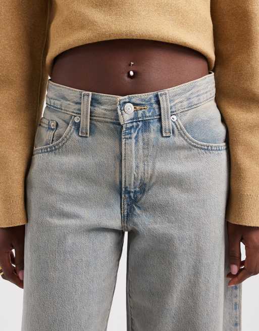Levi's middy balloon-jeans i ljusgrå tvätt, 5 av 5