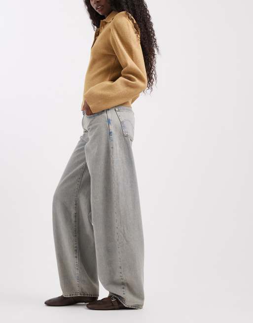 Levi's Middy Balloon Jeans in heller Grauwaschung, 3 von 5