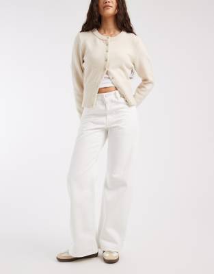 Middy - Jean bootcut ample - Écru-Blanc W28 L29