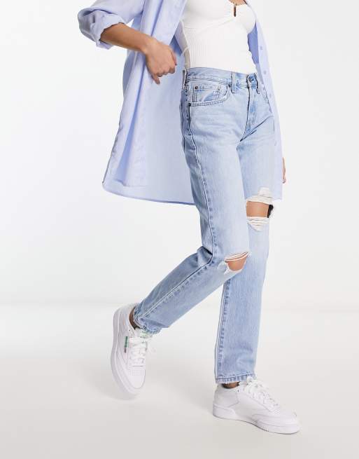 Levi's - Middy - Jeans med lige ben og flænger på knæene