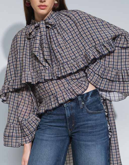 Levi's middy jeans med vida ben i mellanljus tvätt, 4 av 5