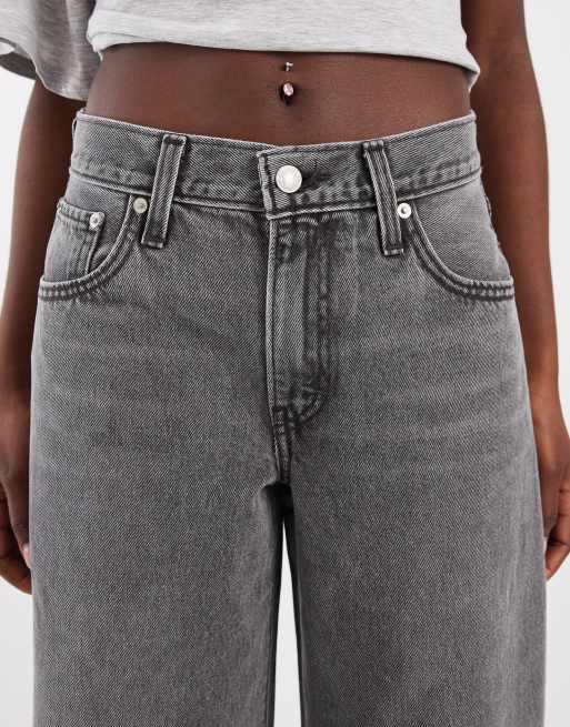 Levi's middy jeans med vida ben i svart, 5 av 5