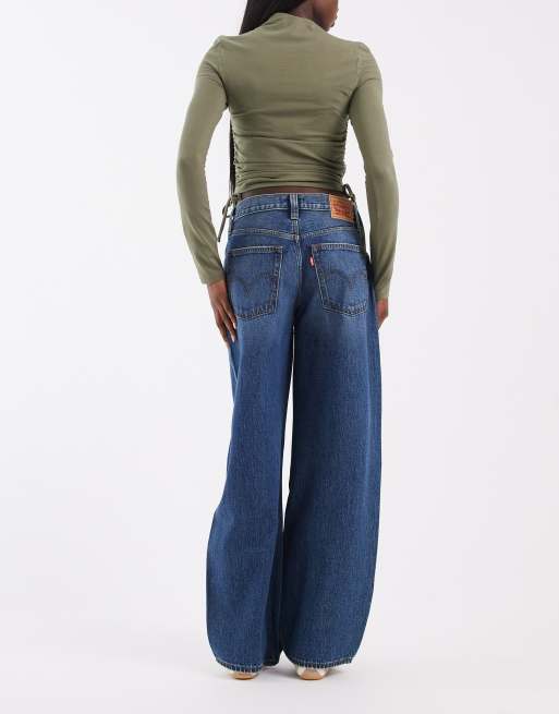 Levi's - Middy - Jeans met ballonpijpen in middenblauw, 3 van 5