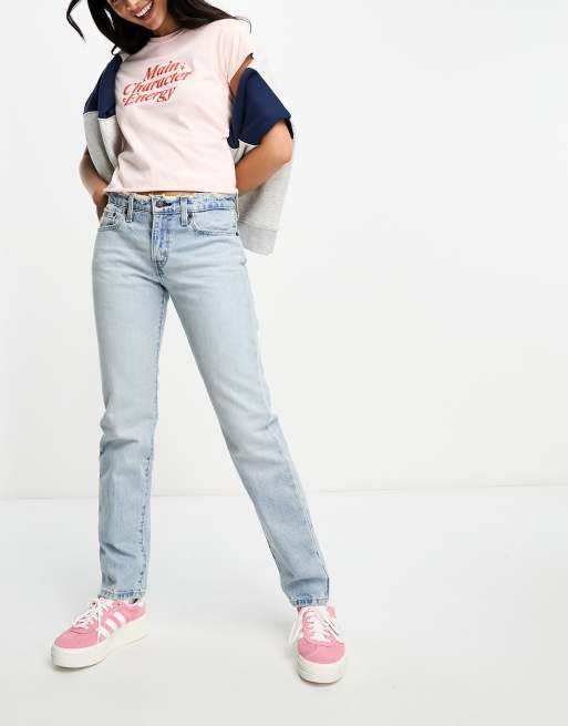 Levi's - Middy - Jeans met rechte pasvorm in lichtblauwe wassing