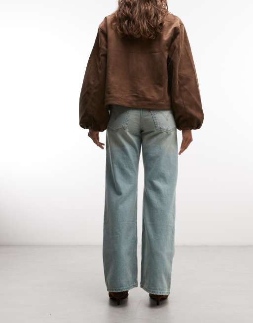 Levi's – Middy – Ljusa vintagetvättade bootcut-jeans med ledig passform och revor, 4 av 5