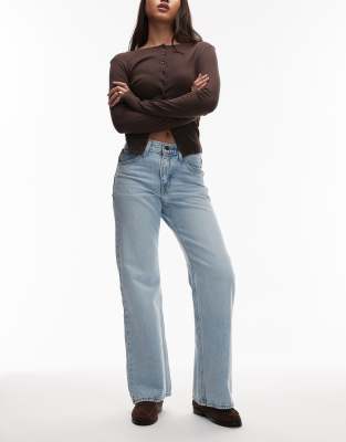 Levi's - Middy - Lockere Bootcut-Jeans in Bleach-Waschung-Blau