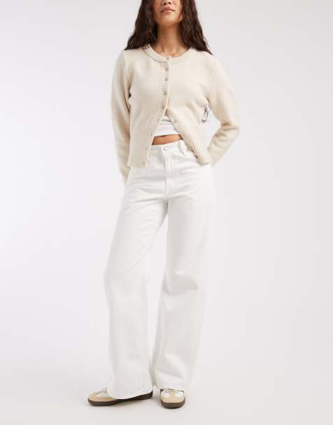 Levi's middy loose boot jeans in ecru - view 1