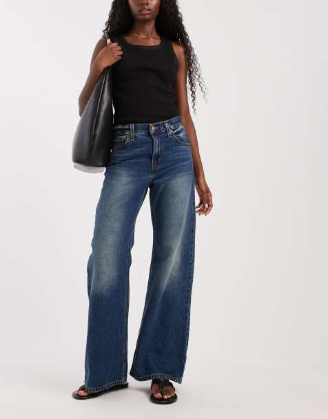 Levi's middy loose boot jeans in mid blue - view 1