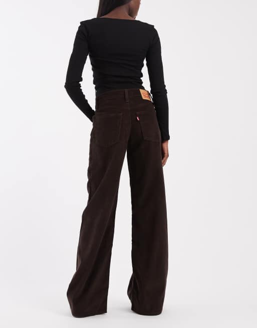 Levi's Middy ribcordjeans met wijde pijpen in bruin, 2 van 5