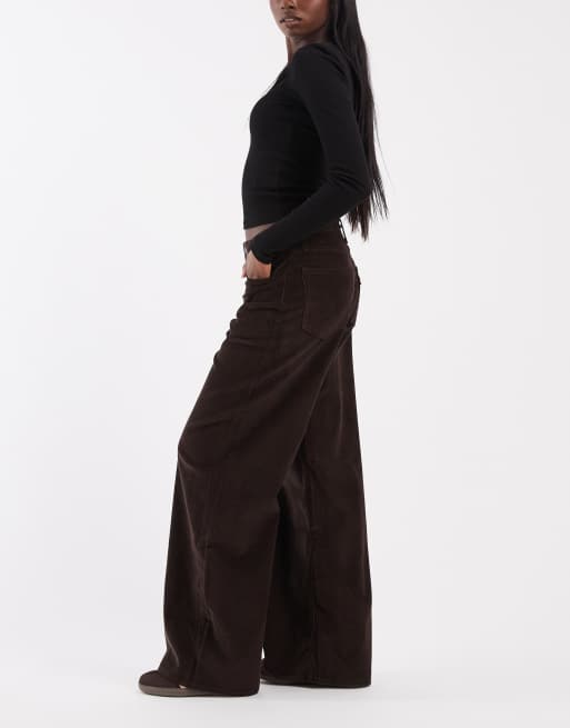 Levi's middy wide denim jeans in brown, 3 of 5
