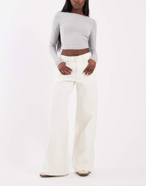 Levi's middy wide leg jeans in white - view 1