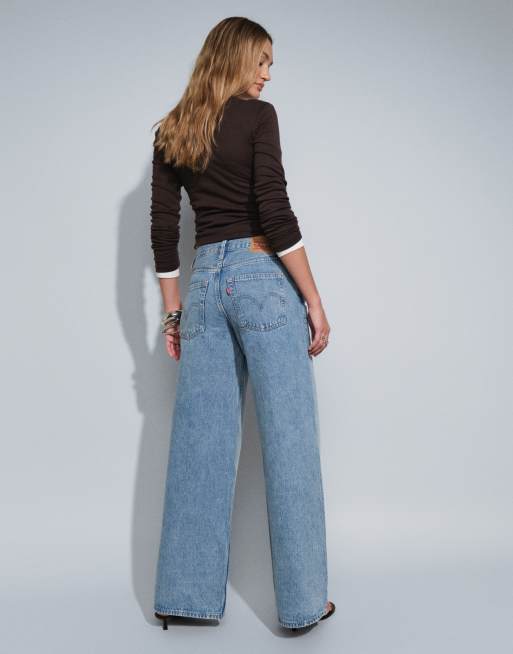 Levi's - Middy - Wijde denim jeans in lichte wassing, 2 van 5