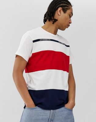 Levi's mighty made taped stripe t-shirt 