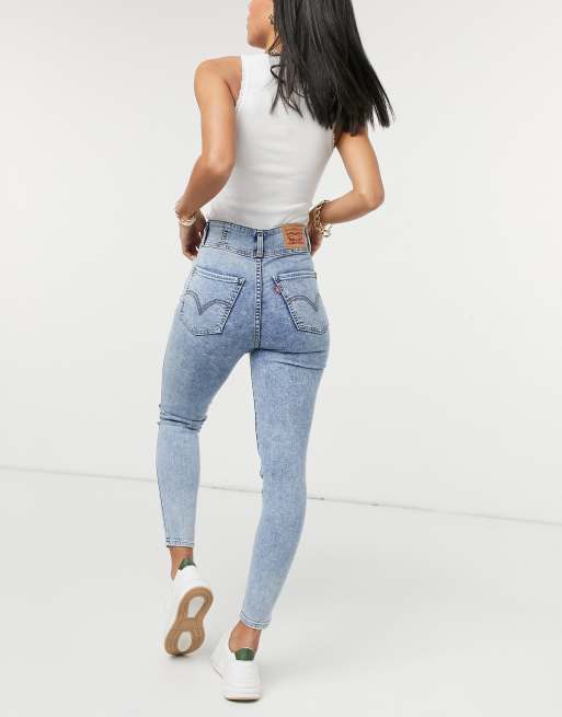 Levi s mile high ankle jeans in acid wash ASOS