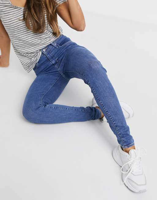 Levi's – Mile High – Niebieskie bardzo obcisłe jeansy