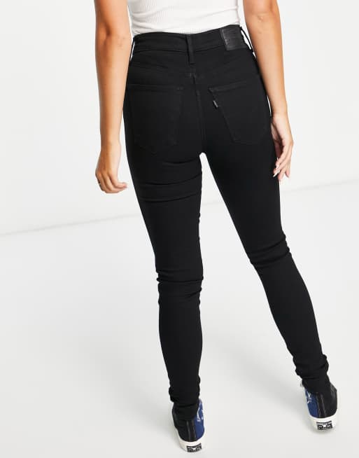 Levi's mile high super hot sale skinny jeans black galaxy