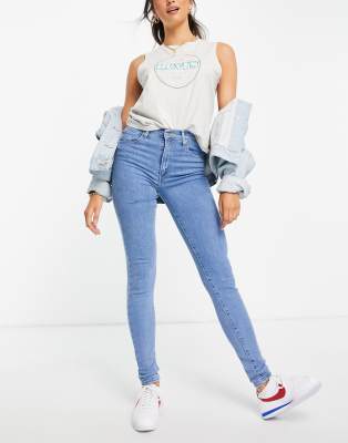 Levi's mile high super skinny in light wash - ASOS Price Checker