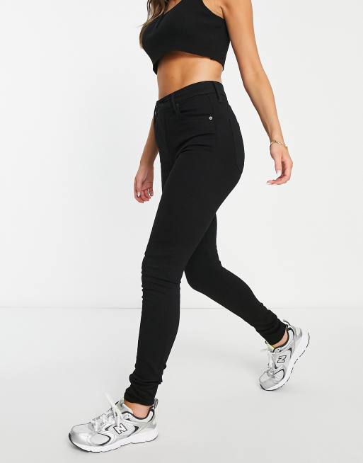 Levi's mile high super skinny jean in black | ASOS