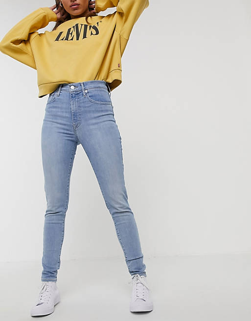 Levi's mile high super skinny jean in light wash blue