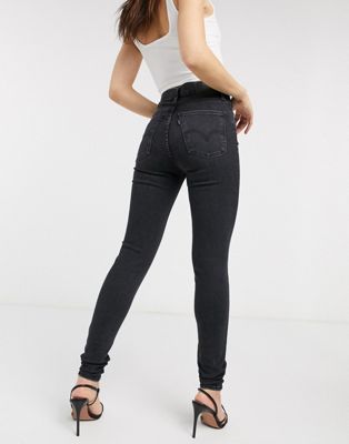 levi's mile high super skinny black jeans