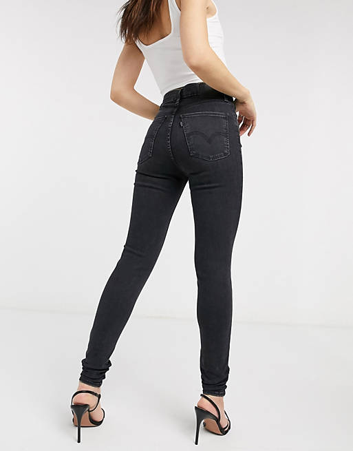 Grounds Step Drive away Levi's Mile High super skinny jeans in black | ASOS