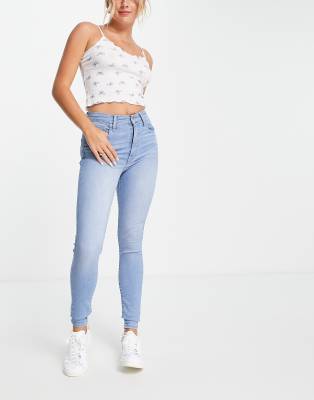 levi's mile high super skinny light blue