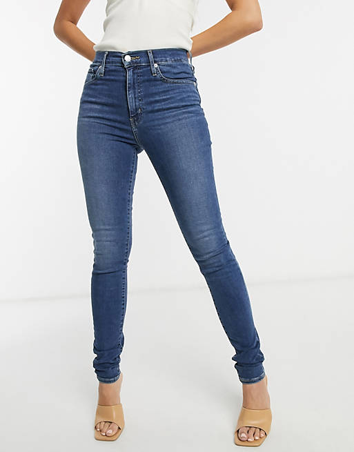 Levi's Mile High super skinny jeans in midwash blue | ASOS