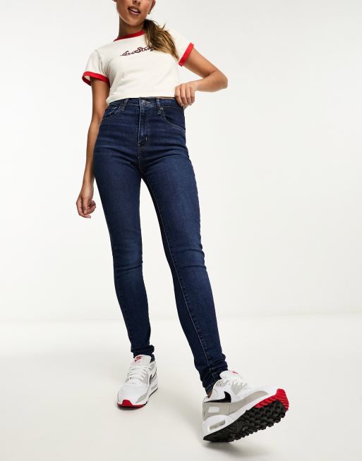Levi's - Mile high - Superskinny jeans in donkerblauw