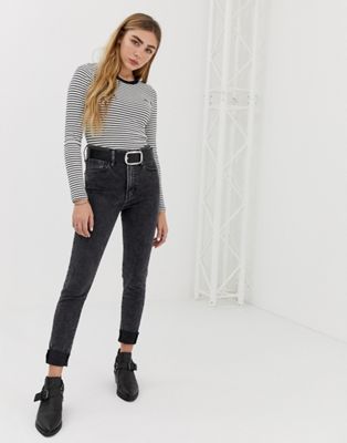 Levi's-  Mile High - Superskinny jeans-Zwart
