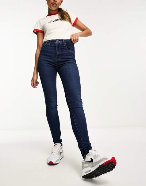 Levi's - Mile - Jeans super skinny vita alta blu scuro - view 1